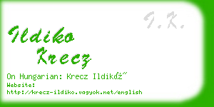 ildiko krecz business card